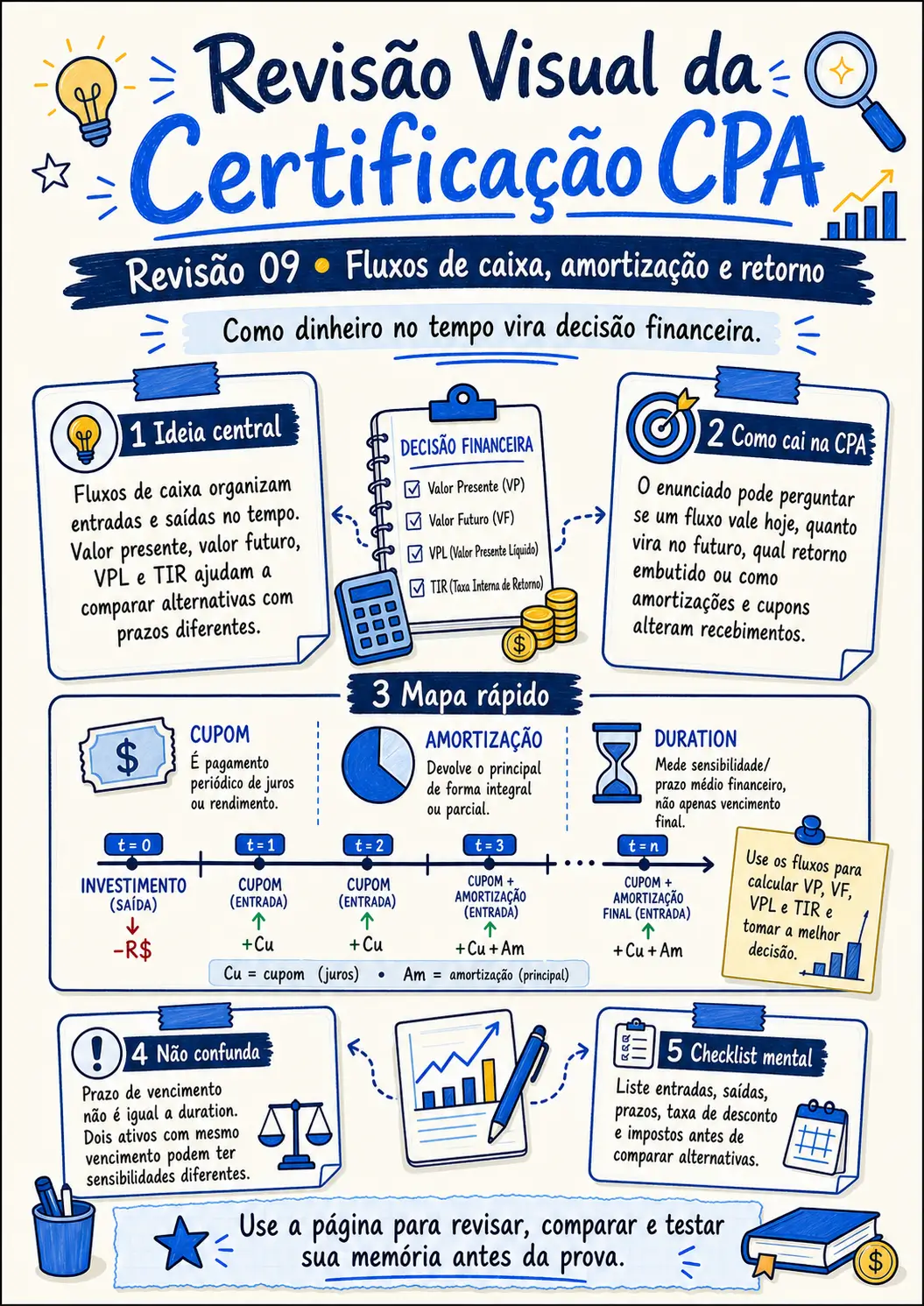 Prévia da revisão visual CPA 09 - Fluxos de caixa, amortização e retorno