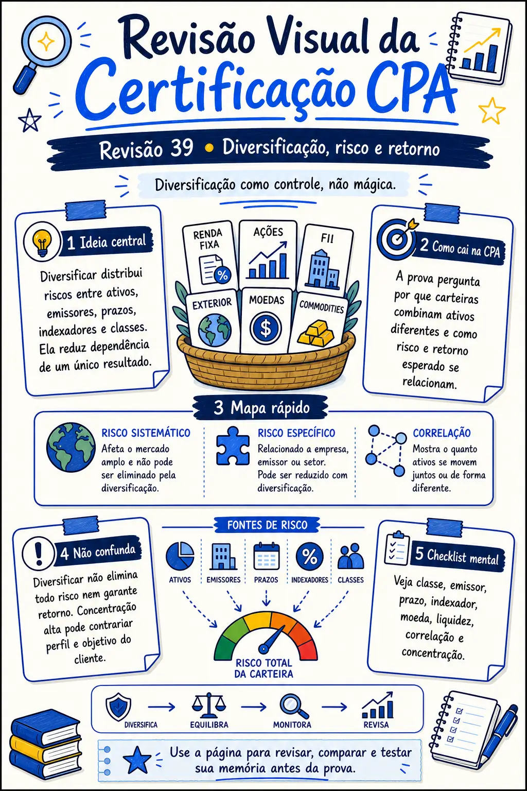 Prévia da revisão visual CPA 39 - Diversificação, risco e retorno
